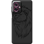 Чорний чохол BoxFace Motorola G55 Lion