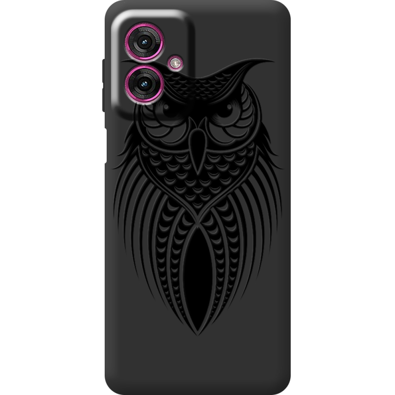 Чорний чохол BoxFace Motorola G55 Owl