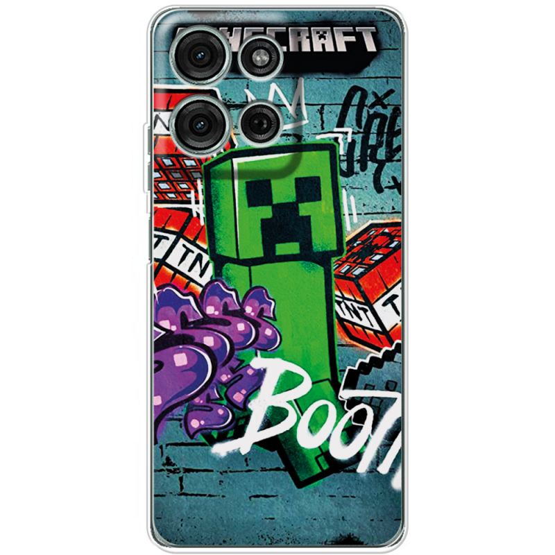 Чохол BoxFace Motorola G75 Minecraft Graffiti