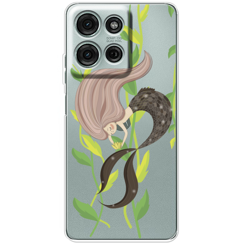 Прозорий чохол BoxFace Motorola G75 Cute Mermaid