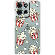 Прозорий чохол BoxFace Motorola G75 с 3D-глазками Popcorn