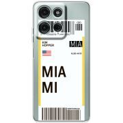 Прозорий чохол BoxFace Motorola G75 Ticket Miami