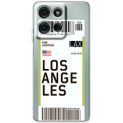 Прозорий чохол BoxFace Motorola G75 Ticket Los Angeles