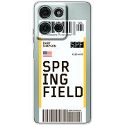 Прозорий чохол BoxFace Motorola G75 Ticket Springfield