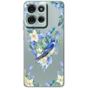 Прозорий чохол BoxFace Motorola G75 Spring Bird