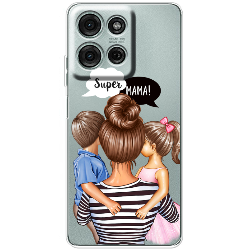 Прозорий чохол BoxFace Motorola G75 Super Mama