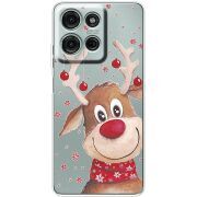 Прозорий чохол BoxFace Motorola G75 Winter Deer