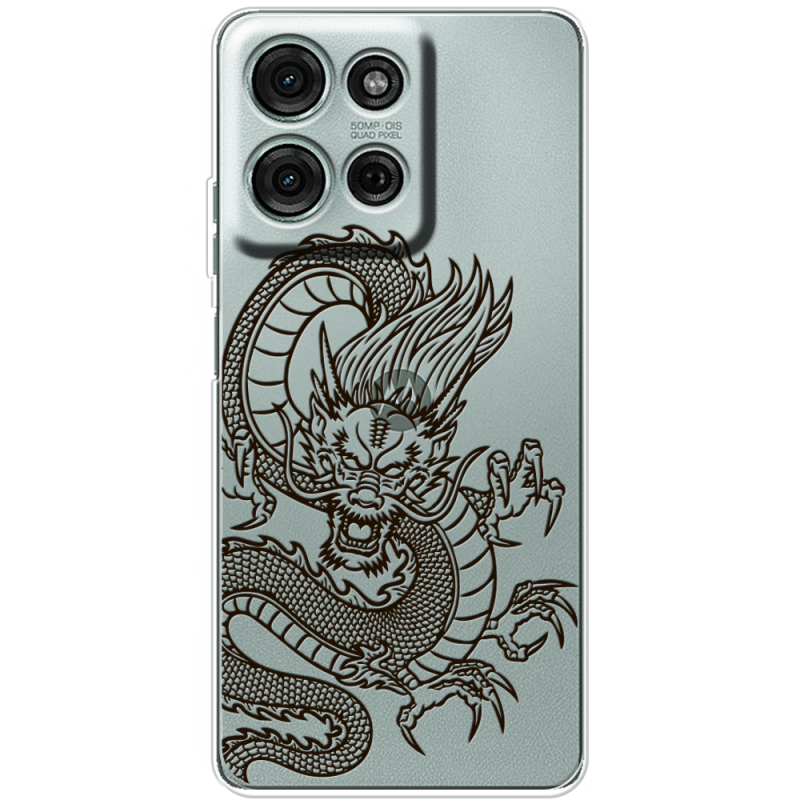 Прозорий чохол BoxFace Motorola G75 Chinese Dragon