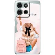 Прозорий чохол BoxFace Motorola G75 Travel Girl