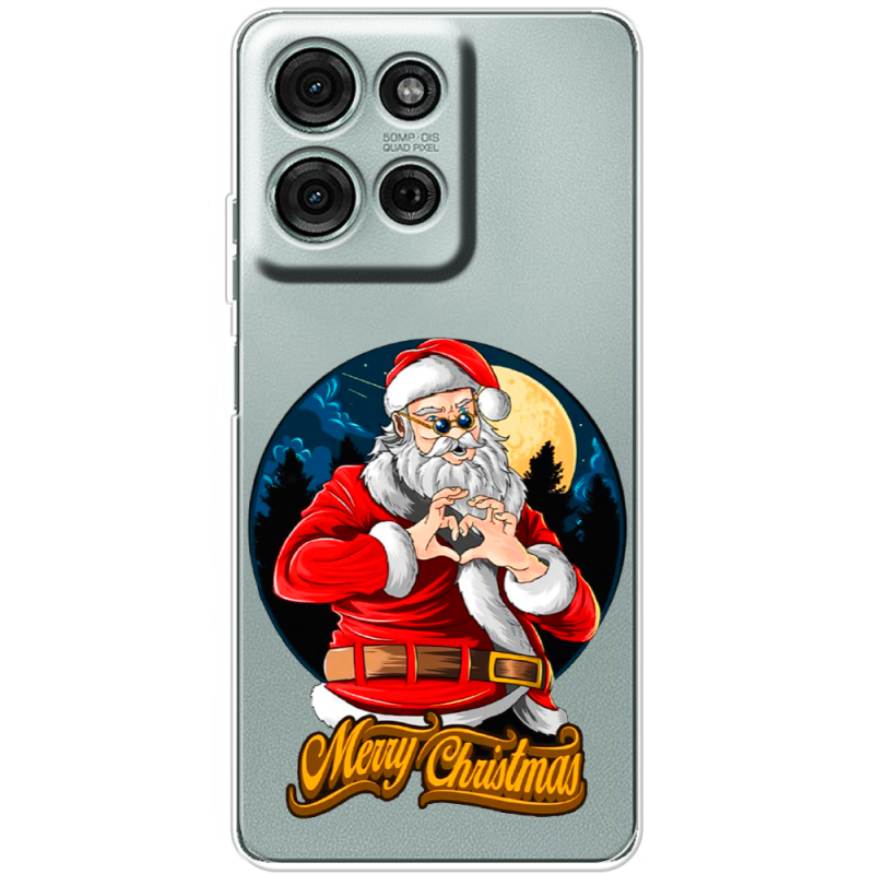 Прозорий чохол BoxFace Motorola G75 Cool Santa