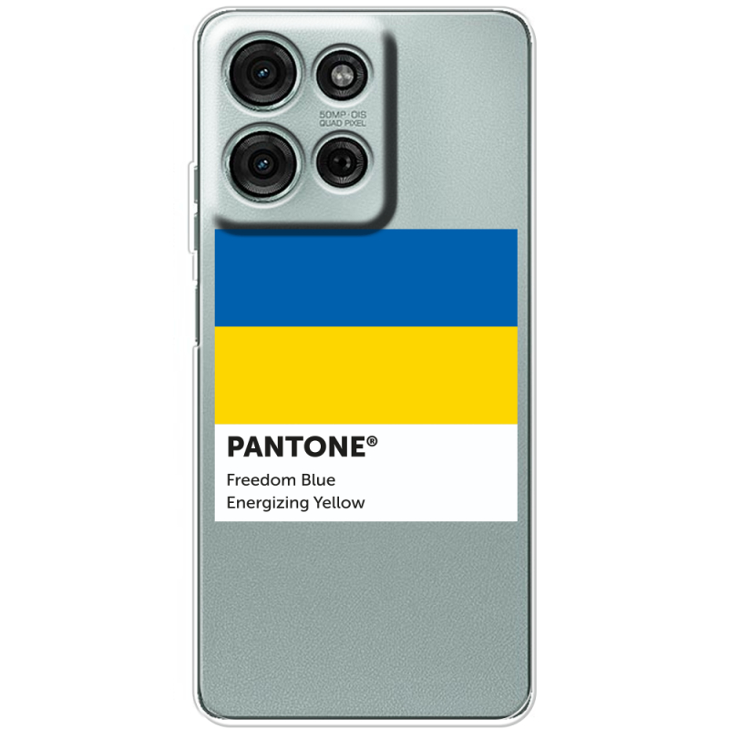 Прозорий чохол BoxFace Motorola G75 Pantone вільний синій