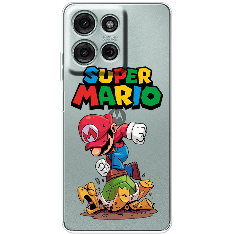 Прозорий чохол BoxFace Motorola G75 Super Mario