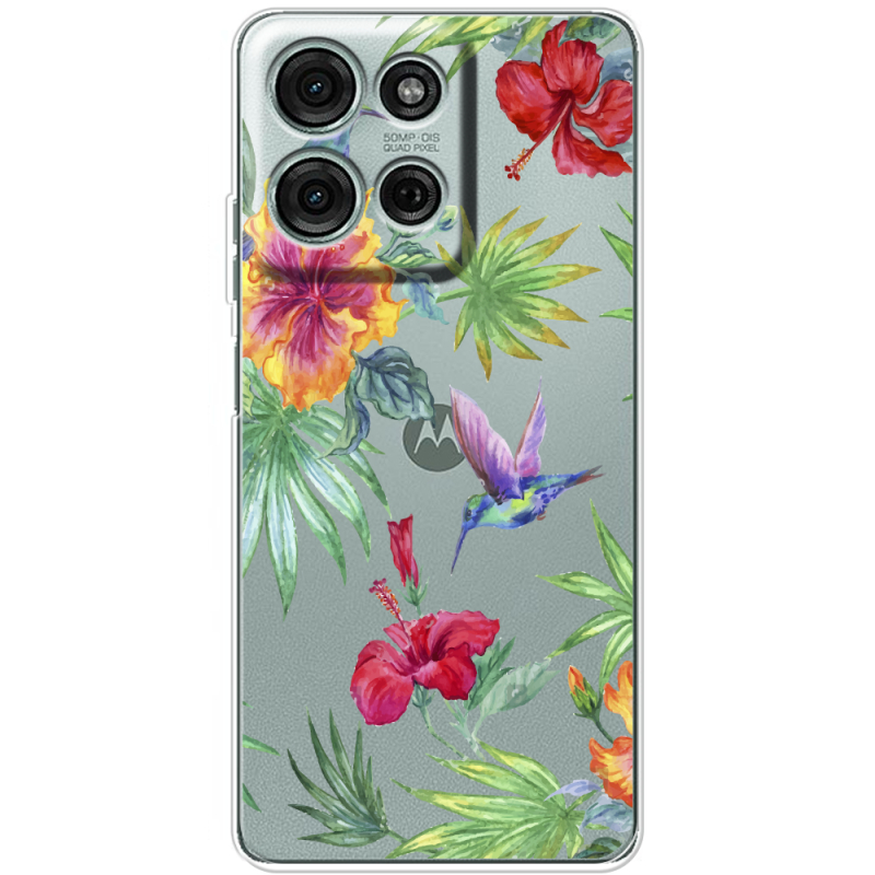 Прозорий чохол BoxFace Motorola G75 Tropical