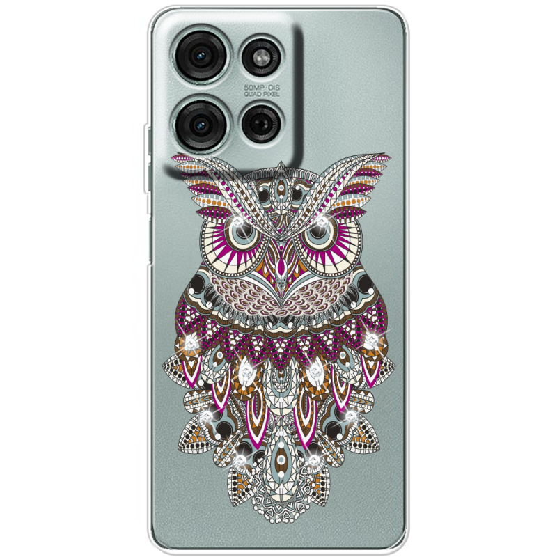 Чохол зі стразами Motorola G75 Owl