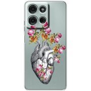 Чохол зі стразами Motorola G75 Heart