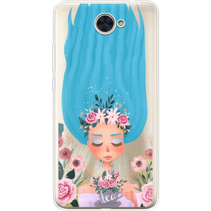 Прозрачный чехол Uprint Huawei Y7 2017 Blue Hair
