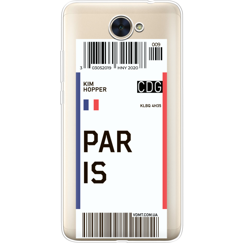 Прозрачный чехол Uprint Huawei Y7 2017 Ticket Paris