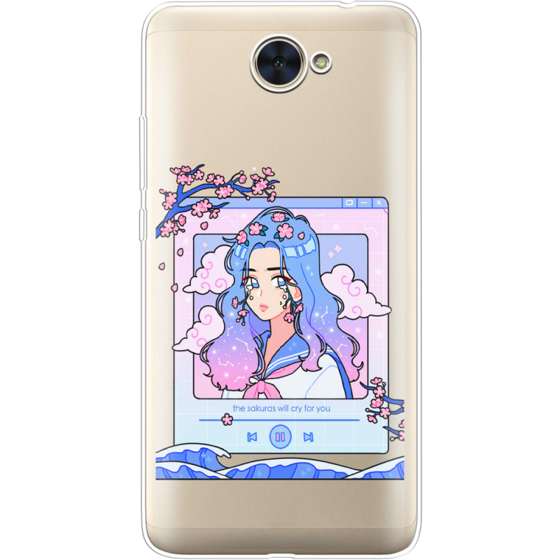 Прозрачный чехол Uprint Huawei Y7 2017 The Sakuras Will Cry For You