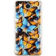 Прозрачный чехол Uprint Huawei Y7 2017 Butterfly Morpho
