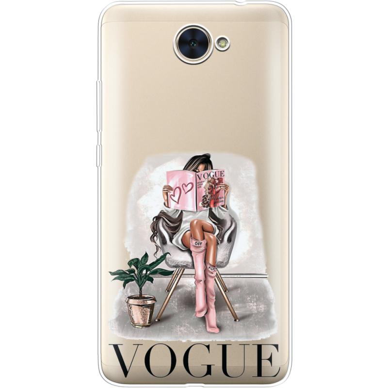 Прозрачный чехол Uprint Huawei Y7 2017 VOGUE