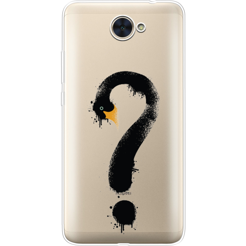 Прозрачный чехол Uprint Huawei Y7 2017 Swan question