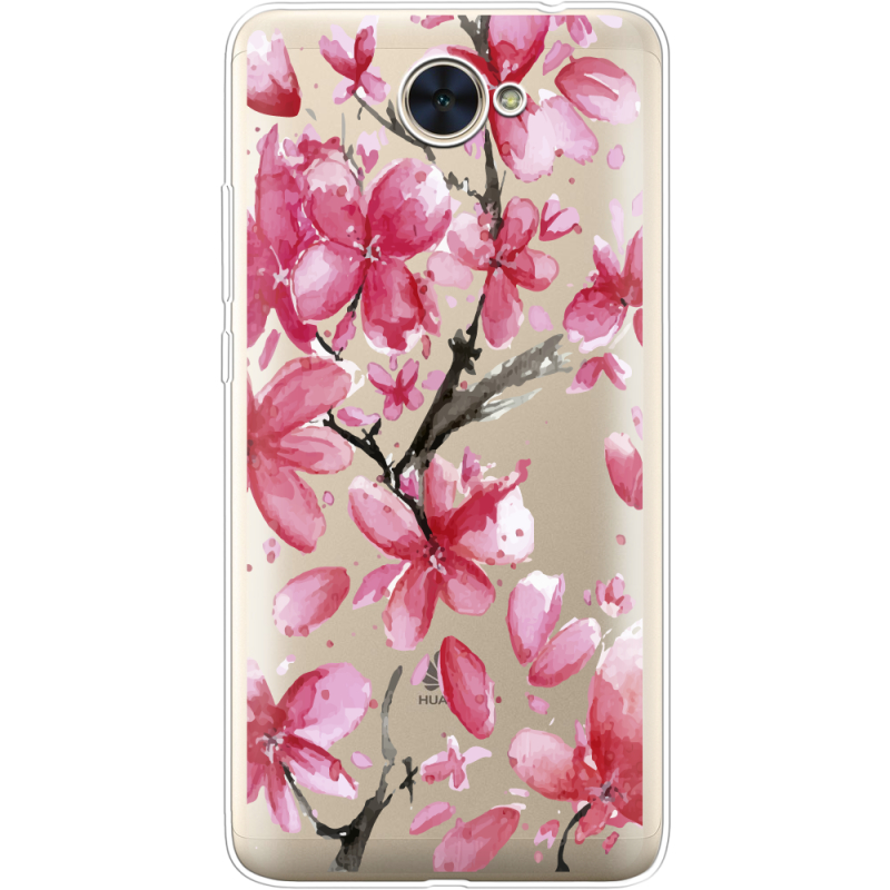 Прозрачный чехол Uprint Huawei Y7 2017 Pink Magnolia