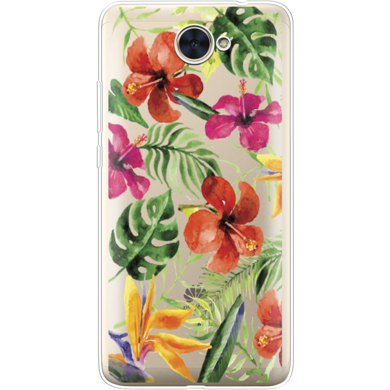 Прозрачный чехол Uprint Huawei Y7 2017 Tropical Flowers