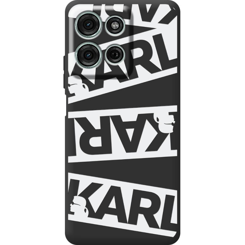 Чорний чохол BoxFace Motorola G75 White Karl