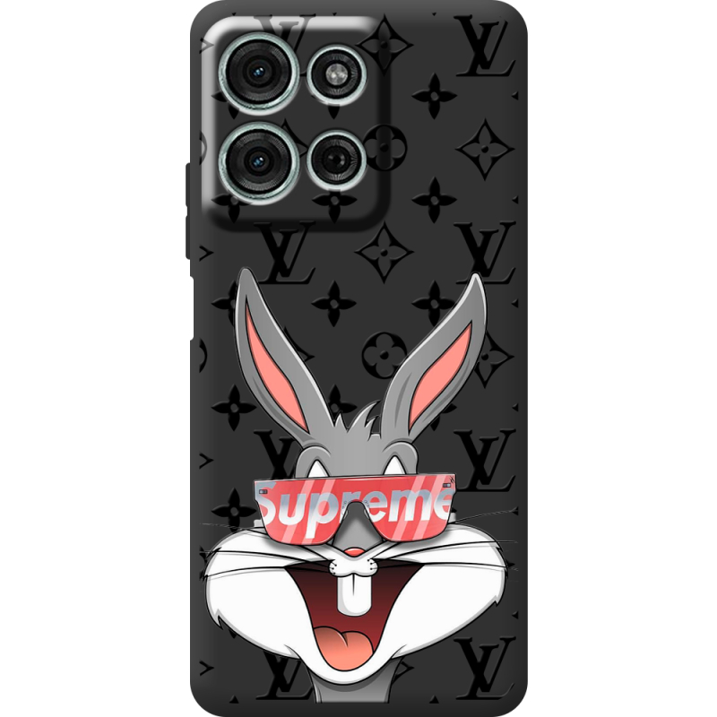 Чорний чохол BoxFace Motorola G75 looney bunny