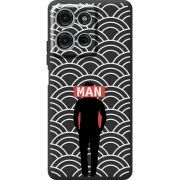 Чорний чохол BoxFace Motorola G75 Man Pattern