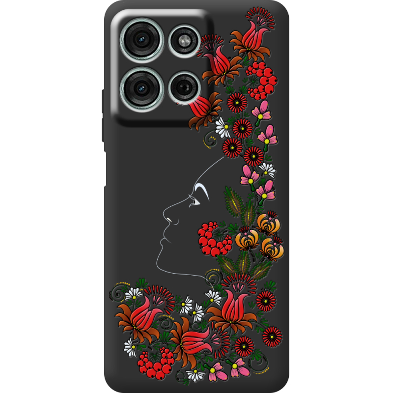 Чорний чохол BoxFace Motorola G75 3D Ukrainian Muse