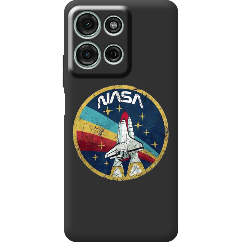 Чорний чохол BoxFace Motorola G75 NASA