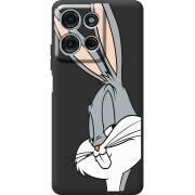 Чорний чохол BoxFace Motorola G75 Lucky Rabbit