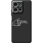 Чорний чохол BoxFace Motorola G75 Pew Pew