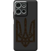 Чорний чохол BoxFace Motorola G75 Ukrainian Trident