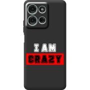 Чорний чохол BoxFace Motorola G75 I'm Crazy