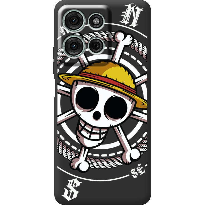 Чорний чохол BoxFace Motorola G75 One Piece Компас