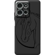 Чорний чохол BoxFace Motorola G75 Horse