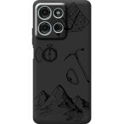 Чорний чохол BoxFace Motorola G75 Mountains