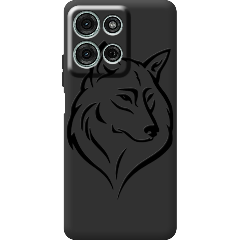 Чорний чохол BoxFace Motorola G75 Wolf