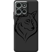 Чорний чохол BoxFace Motorola G75 Wolf