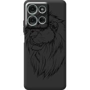 Чорний чохол BoxFace Motorola G75 Lion