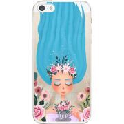 Прозрачный чехол Uprint Apple iPhone 5 / 5S / 5SE Blue Hair