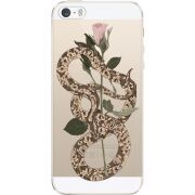 Прозрачный чехол Uprint Apple iPhone 5 / 5S / 5SE Glamor Snake