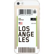 Прозрачный чехол Uprint Apple iPhone 5 / 5S / 5SE Ticket Los Angeles