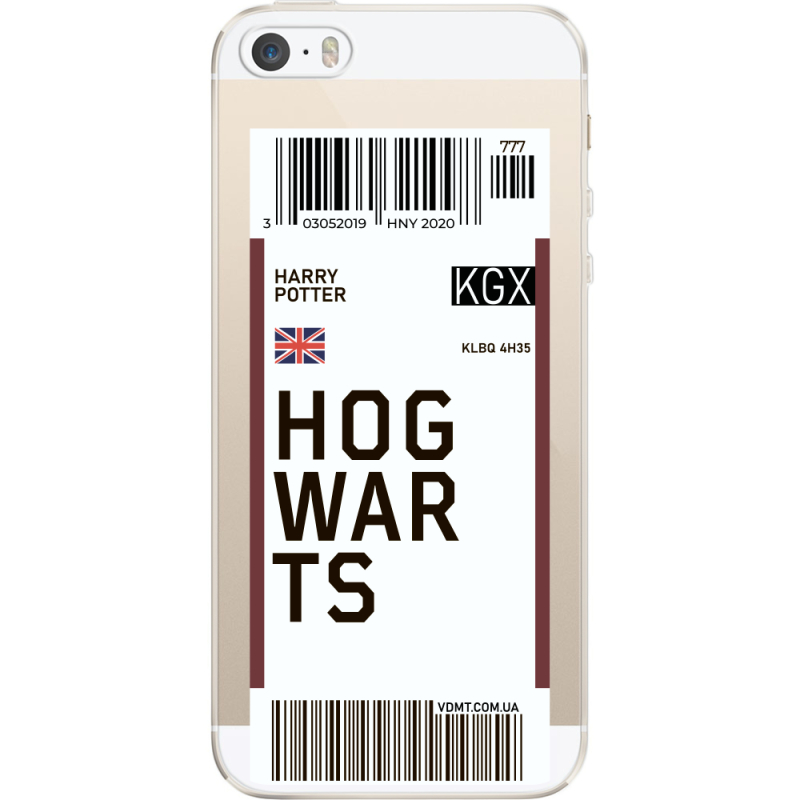 Прозрачный чехол Uprint Apple iPhone 5 / 5S / 5SE Ticket Hogwarts