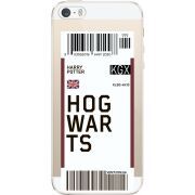 Прозрачный чехол Uprint Apple iPhone 5 / 5S / 5SE Ticket Hogwarts