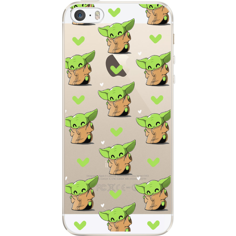 Прозрачный чехол Uprint Apple iPhone 5 / 5S / 5SE Pattern Baby Yoda