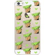 Прозрачный чехол Uprint Apple iPhone 5 / 5S / 5SE Pattern Baby Yoda