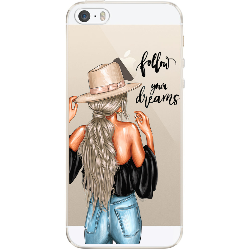 Прозрачный чехол Uprint Apple iPhone 5 / 5S / 5SE Follow Your Dreams